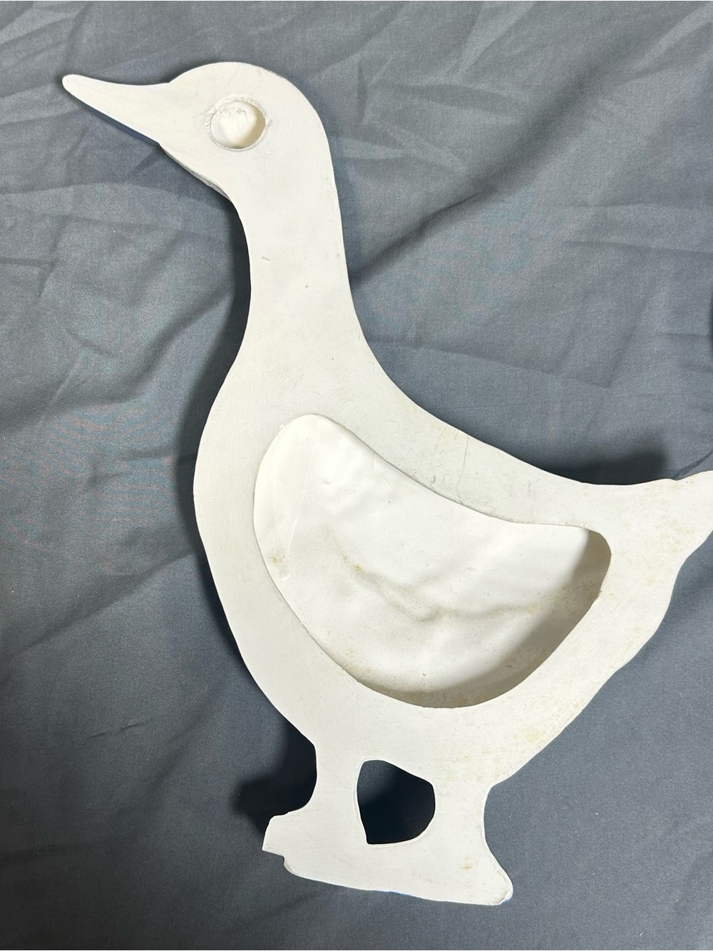 Vintage Ceramic Goose Duck Wall Decor 80s/90s Cottagecore Blue/White - Picture 6 of 6